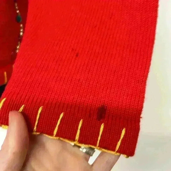 Victoria Harbor size medred, ugly Christmas sweater cardigan beaded bejeweled - Picture 4 of 7